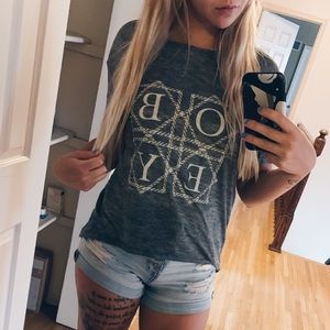 Gray obey short sleeve top